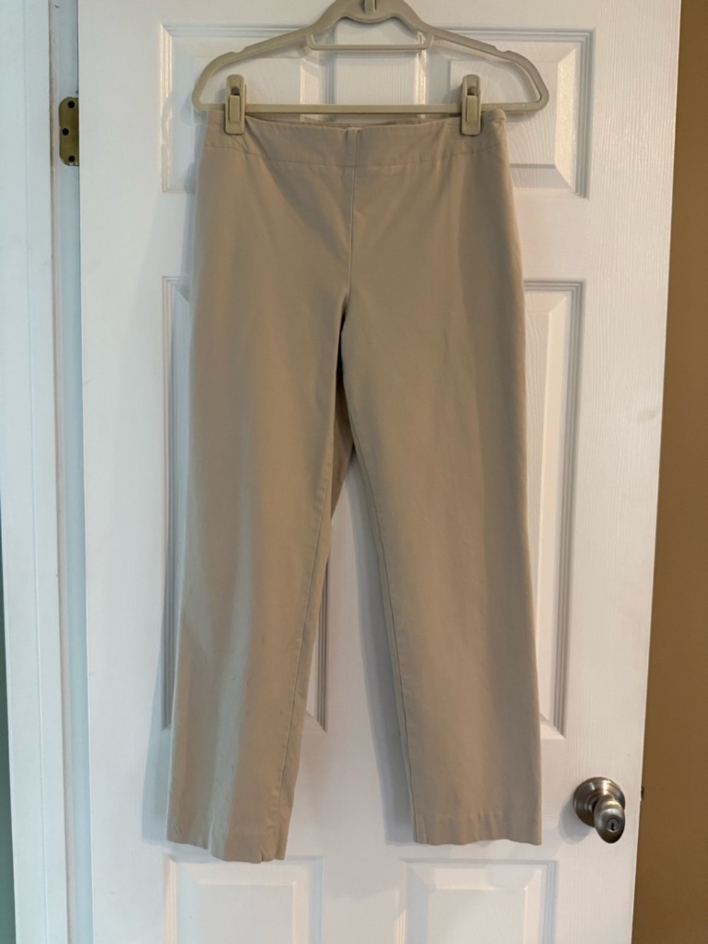 Talbots Straight-Leg Pants in Light Beige